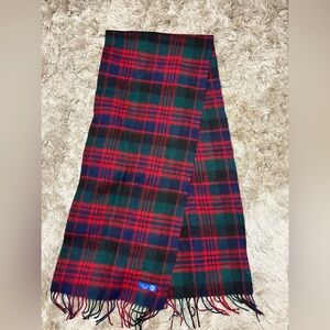 McRaes of Scotland plaid  Red and Green Scarf 100% Lambswool